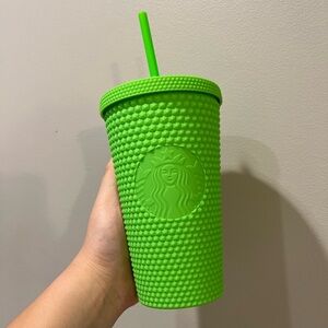 Starbucks Neon Green Studded Tumbler